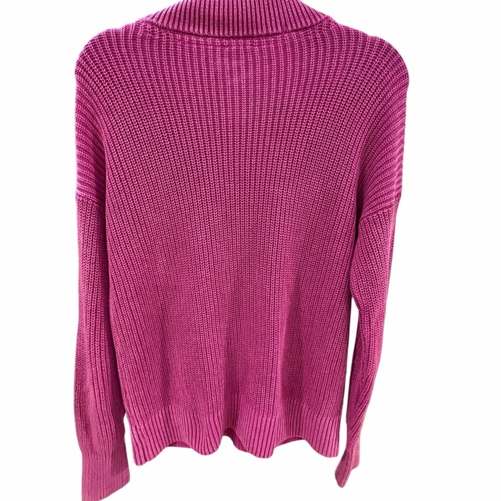 Faherty Sunwasg Mariner Organic cotton Quarter Zip Pink Small - Picture 4 of 4